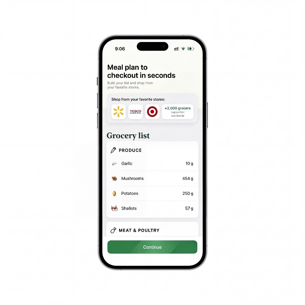 KitchUp smart grocery list