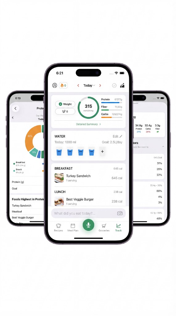 KitchUp nutrition tracking dashboard